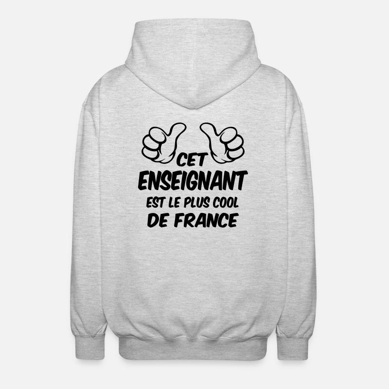 MEILLEUR ENSEIGNANT - Veste à capuche unisexe - gris clair chiné