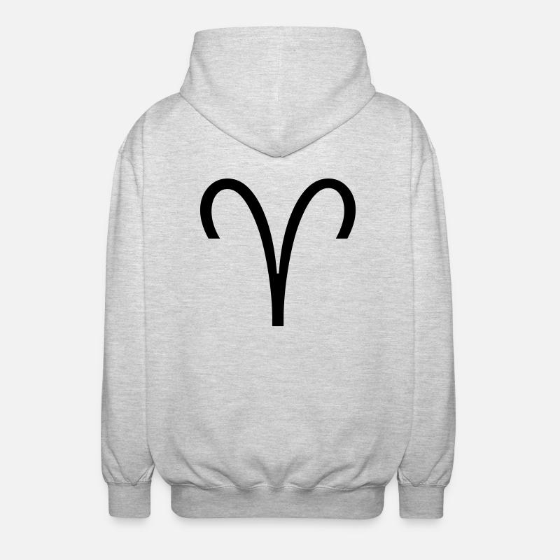 Widder - Unisex Kapuzenjacke - Hellgrau meliert