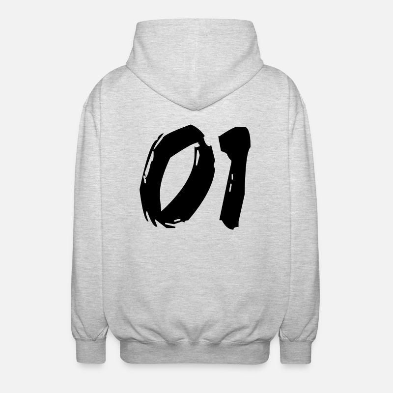 Brushed 01 - Unisex Kapuzenjacke - Hellgrau meliert