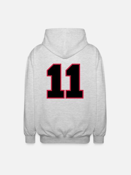 number11 - Unisex Kapuzenjacke - Hellgrau meliert