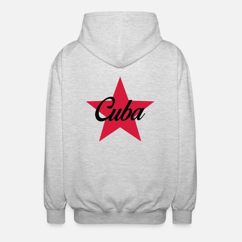 Cuba - Unisex Kapuzenjacke - Hellgrau meliert