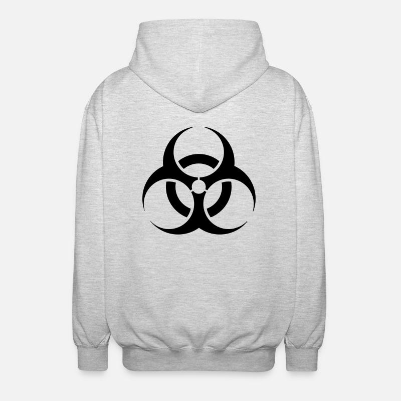 Biohazard - Veste à capuche unisexe - gris clair chiné