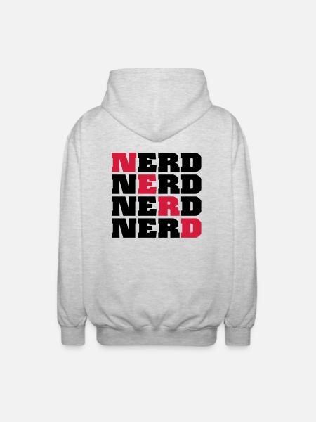 Nerd - Veste à capuche unisexe - gris clair chiné