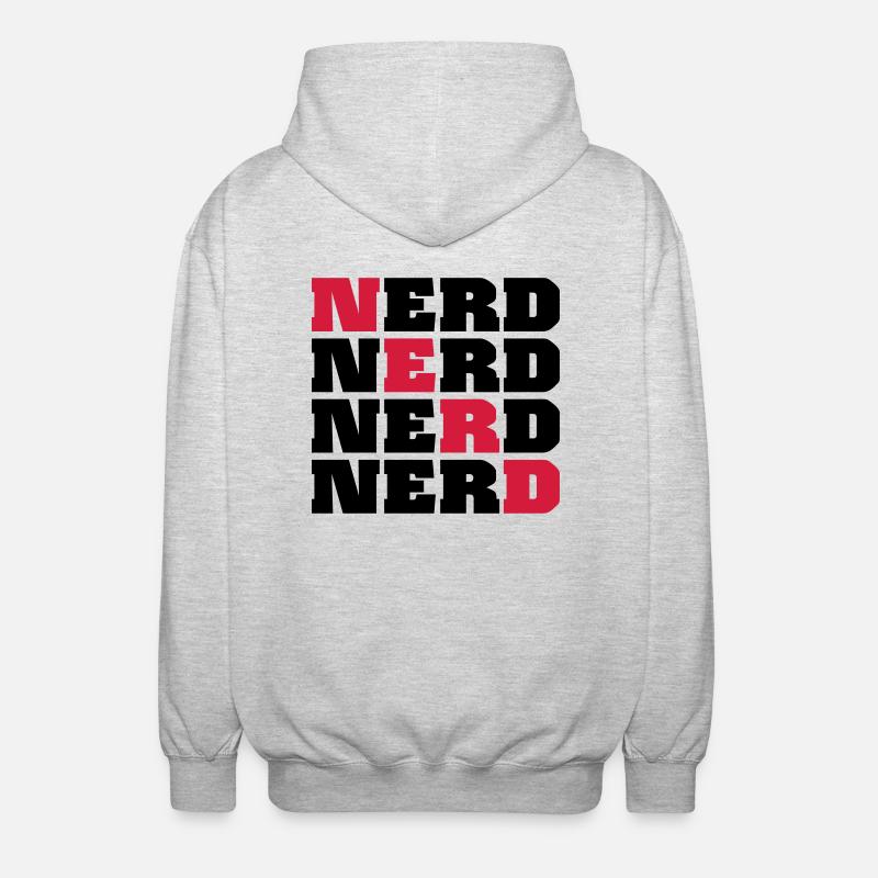 Nerd - Veste à capuche unisexe - gris clair chiné