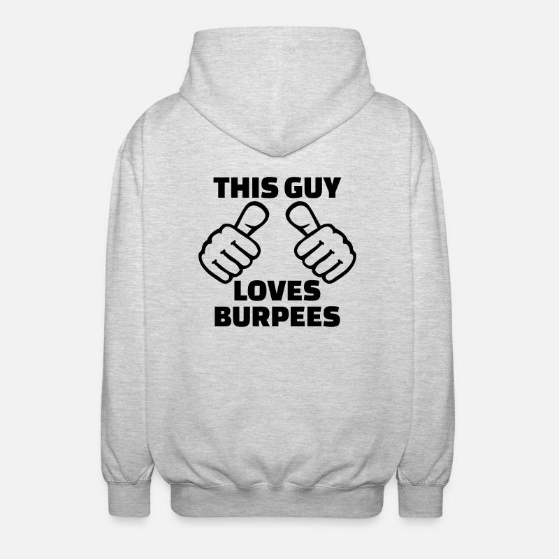 Burpees - Unisex Kapuzenjacke - Hellgrau meliert