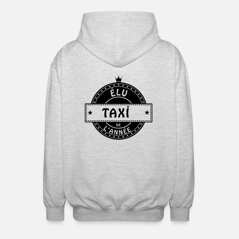 elu taxi de l'année - Veste à capuche unisexe - gris clair chiné