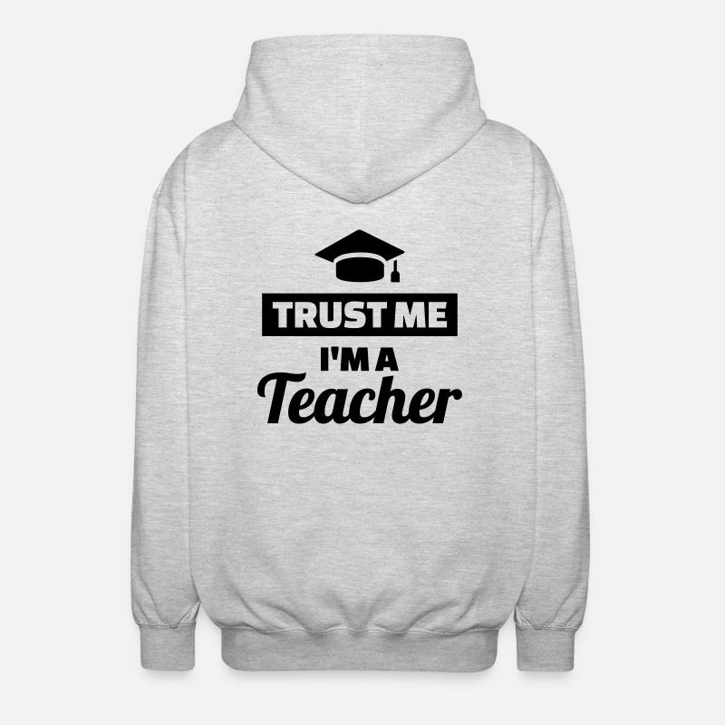 Teacher - Unisex Hooded Jacket - light heather grey