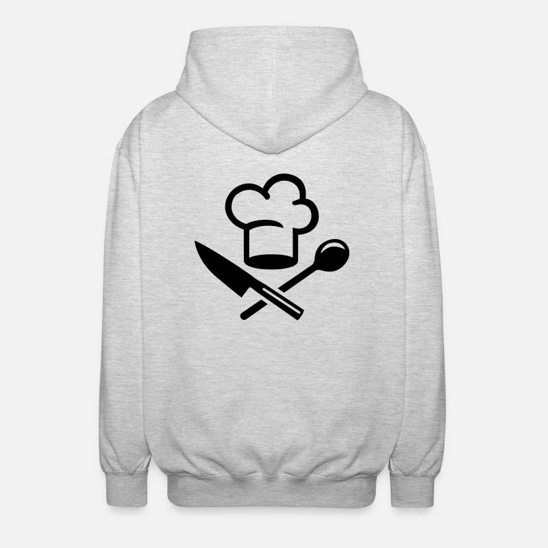 Cuisinier - Veste à capuche unisexe - gris clair chiné