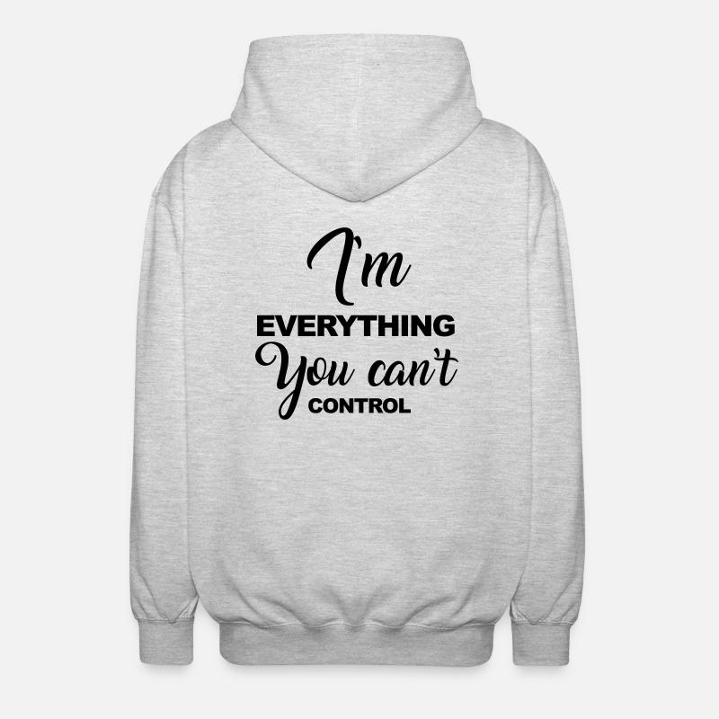 Can't Control - Unisex Kapuzenjacke - Hellgrau meliert
