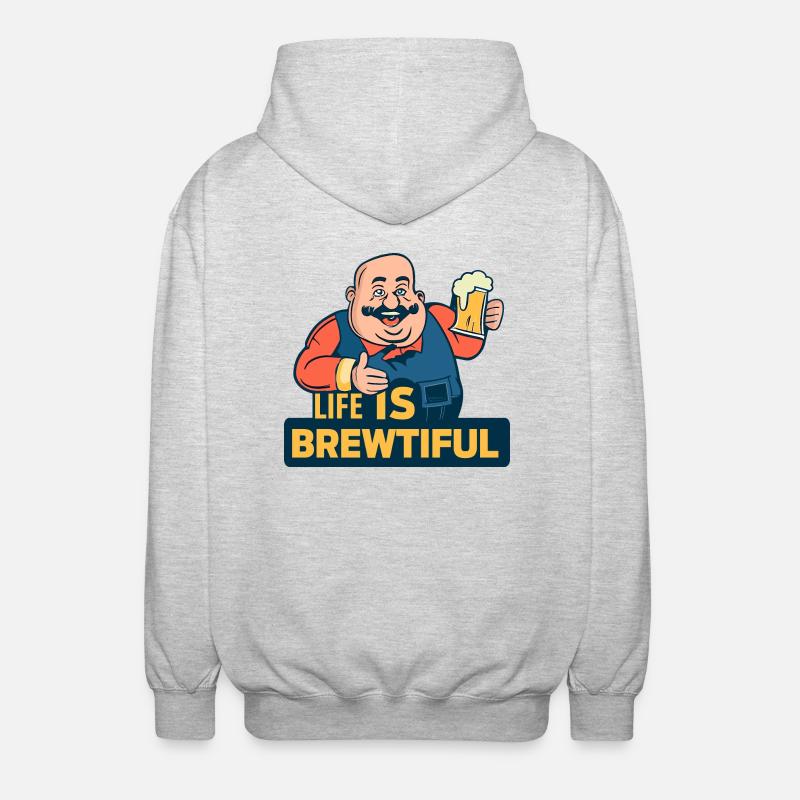 Braubar - Unisex Kapuzenjacke - Hellgrau meliert