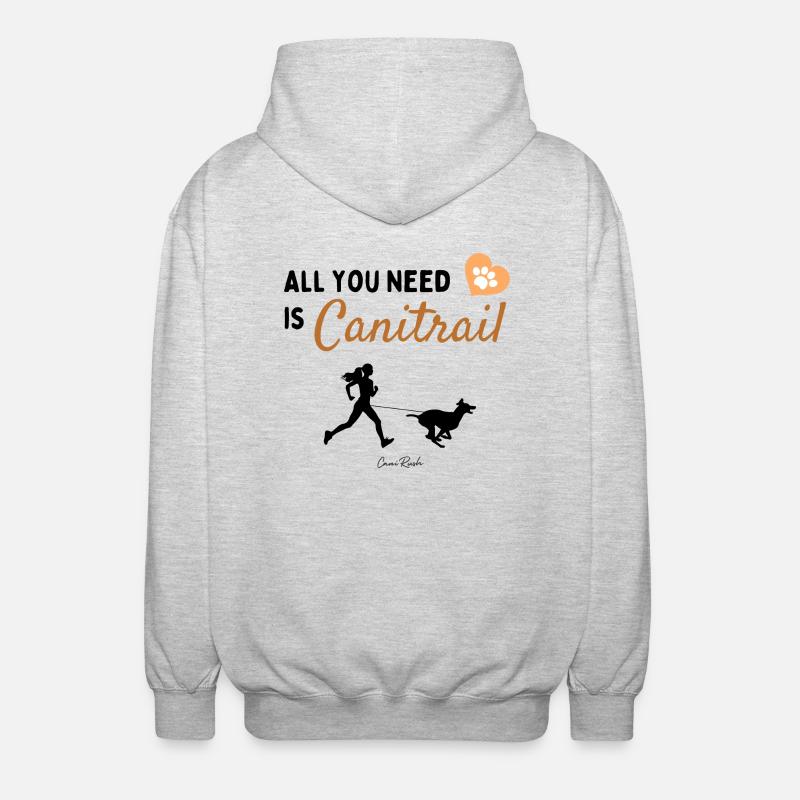 Canitrail - Veste à capuche unisexe - gris clair chiné