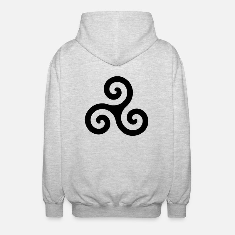 Triskele - Veste à capuche unisexe - gris clair chiné