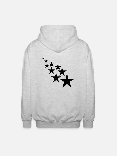 Sterne - Unisex Kapuzenjacke - Hellgrau meliert