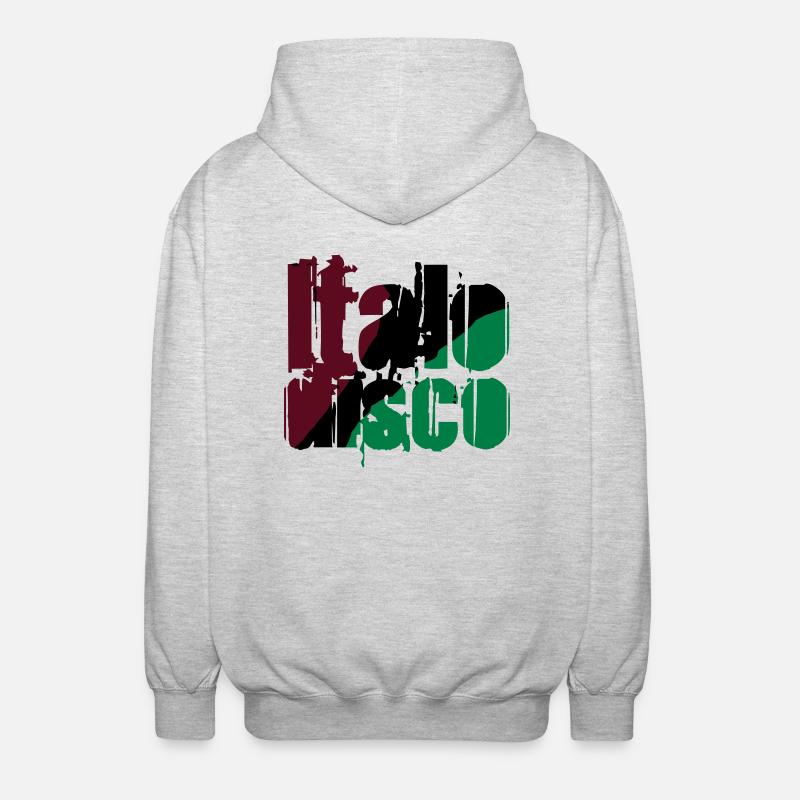 Italo Disco - Veste à capuche unisexe - gris clair chiné