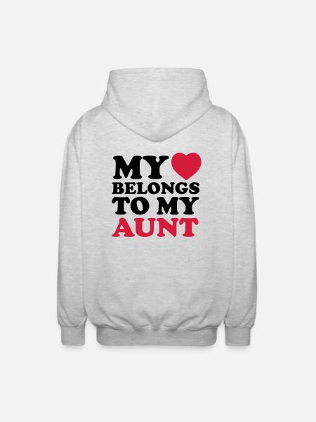 MHBTM aunt - Unisex Kapuzenjacke - Hellgrau meliert