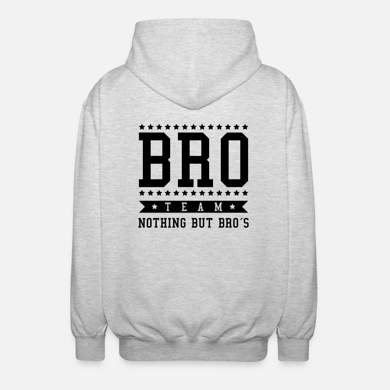 bro_team_dx1 - Unisex Kapuzenjacke - Hellgrau meliert