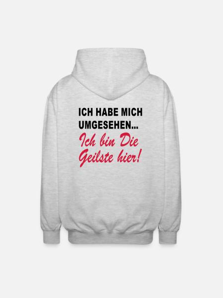 I'm the coolest here - Unisex Hooded Jacket - light heather grey