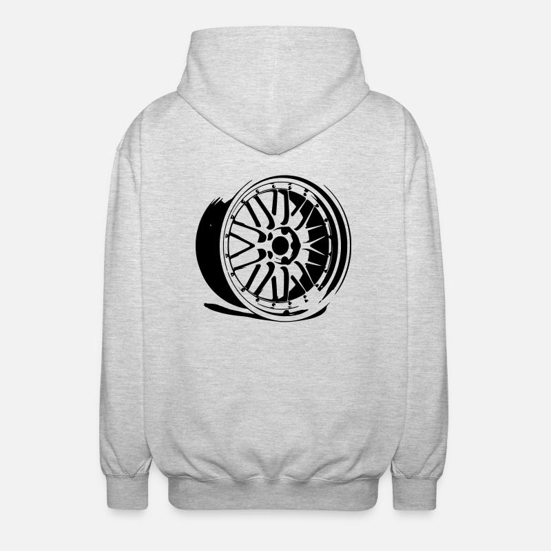 Felge1 - Unisex Kapuzenjacke - Hellgrau meliert