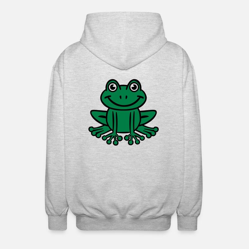 Frosch - Unisex Kapuzenjacke - Hellgrau meliert