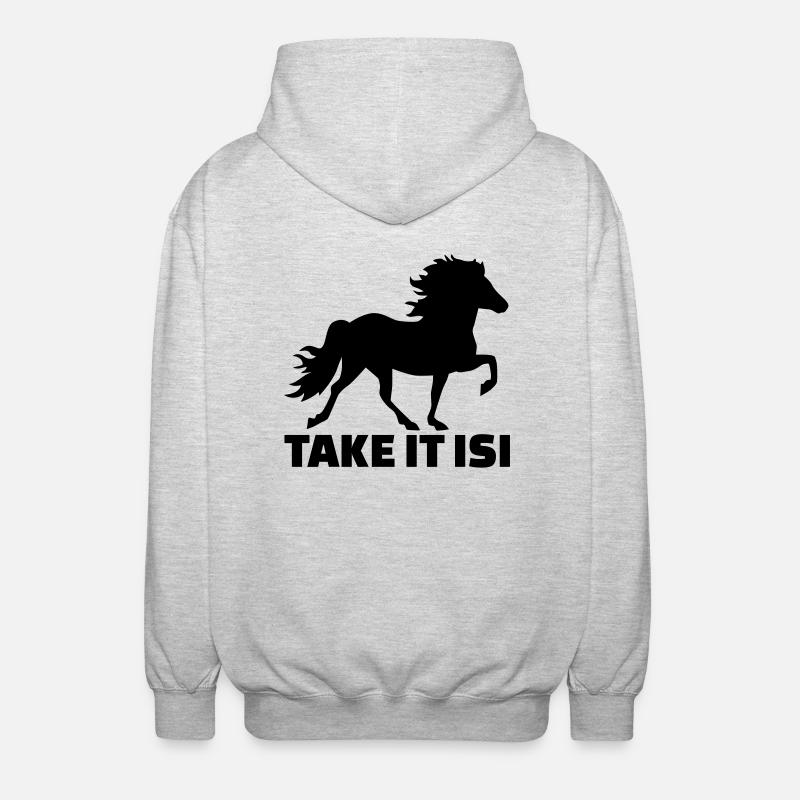Take it Isi Cheval - Veste à capuche unisexe - gris clair chiné