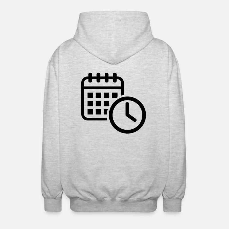 Calendrier - Veste à capuche unisexe - gris clair chiné