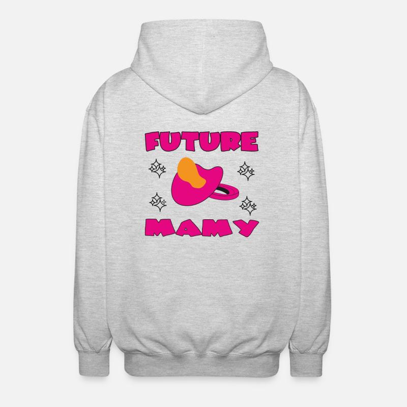 Future mamy - Unisex Kapuzenjacke - Hellgrau meliert