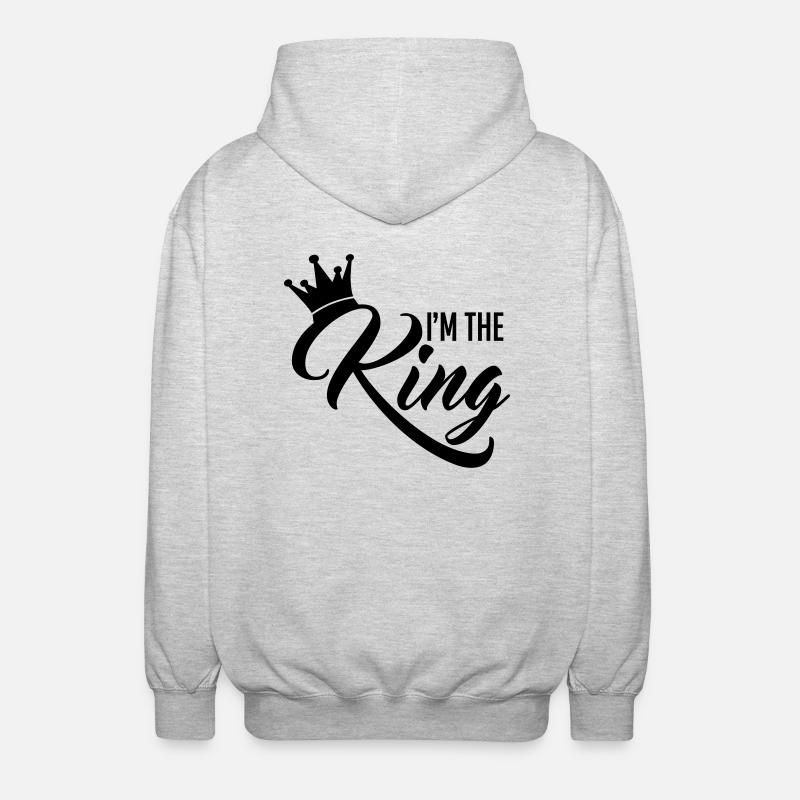 I'm the King - Unisex Hooded Jacket - light heather grey