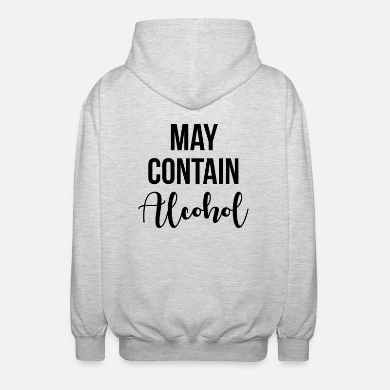 May contain alcohol - Unisex Kapuzenjacke - Hellgrau meliert