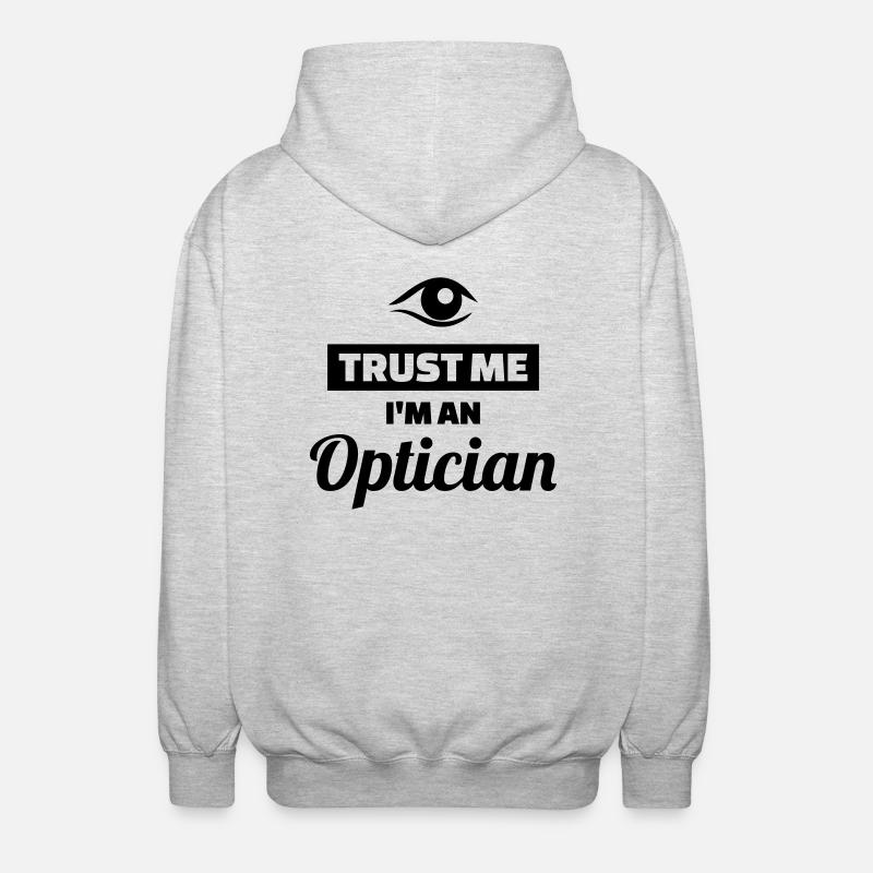 Optiker - Unisex Kapuzenjacke - Hellgrau meliert