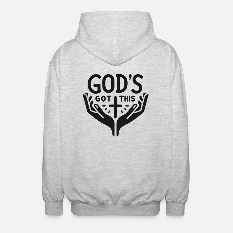 God’s Got This - Unisex Hooded Jacket - light heather grey