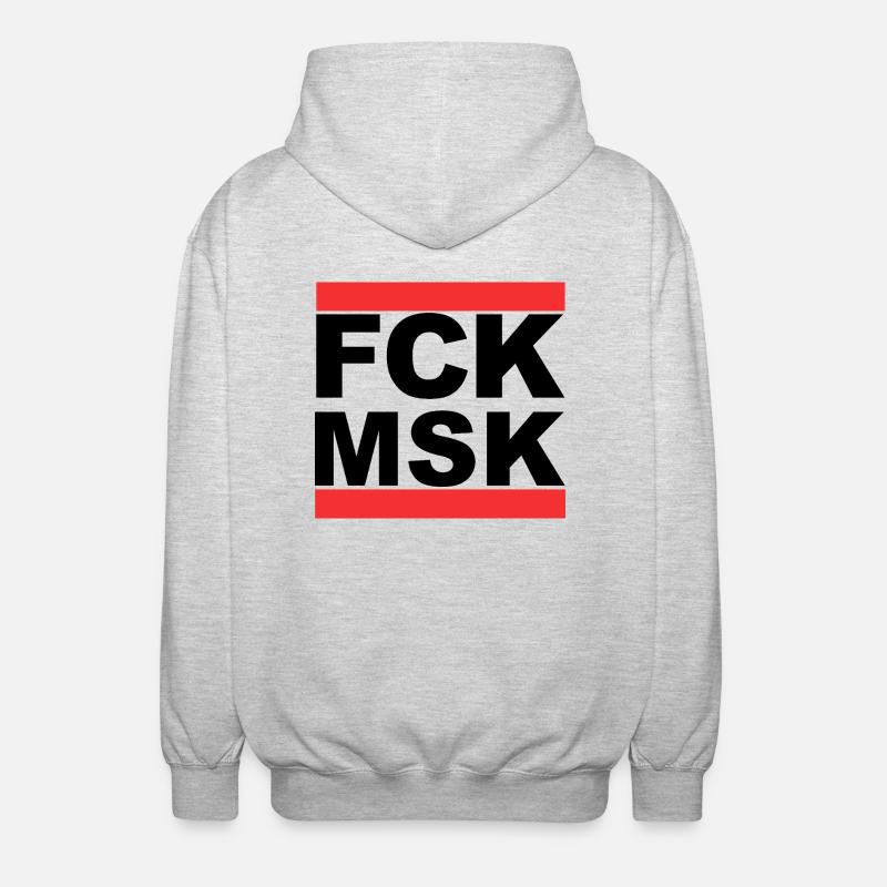 FCK MSK - Veste à capuche unisexe - gris clair chiné