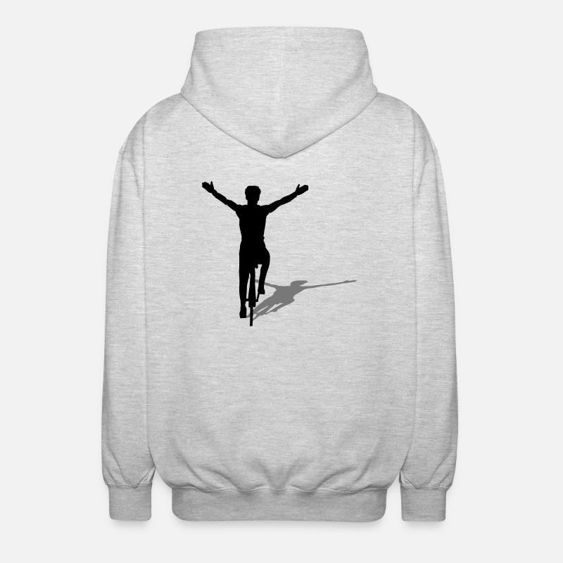 racing bicycle - Unisex Hooded Jacket - light heather grey