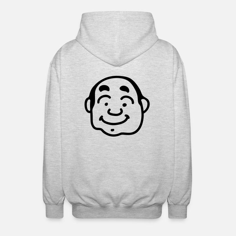 Netter Mann - Opa - Line - Unisex Kapuzenjacke - Hellgrau meliert