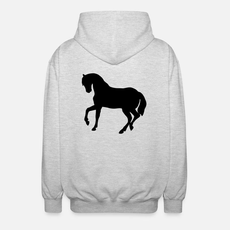Süßes Pony - Unisex Kapuzenjacke - Hellgrau meliert