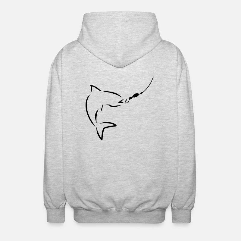 Pêche - Veste à capuche unisexe - gris clair chiné