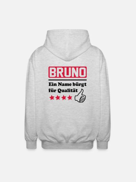 bruno - Unisex Kapuzenjacke - Hellgrau meliert