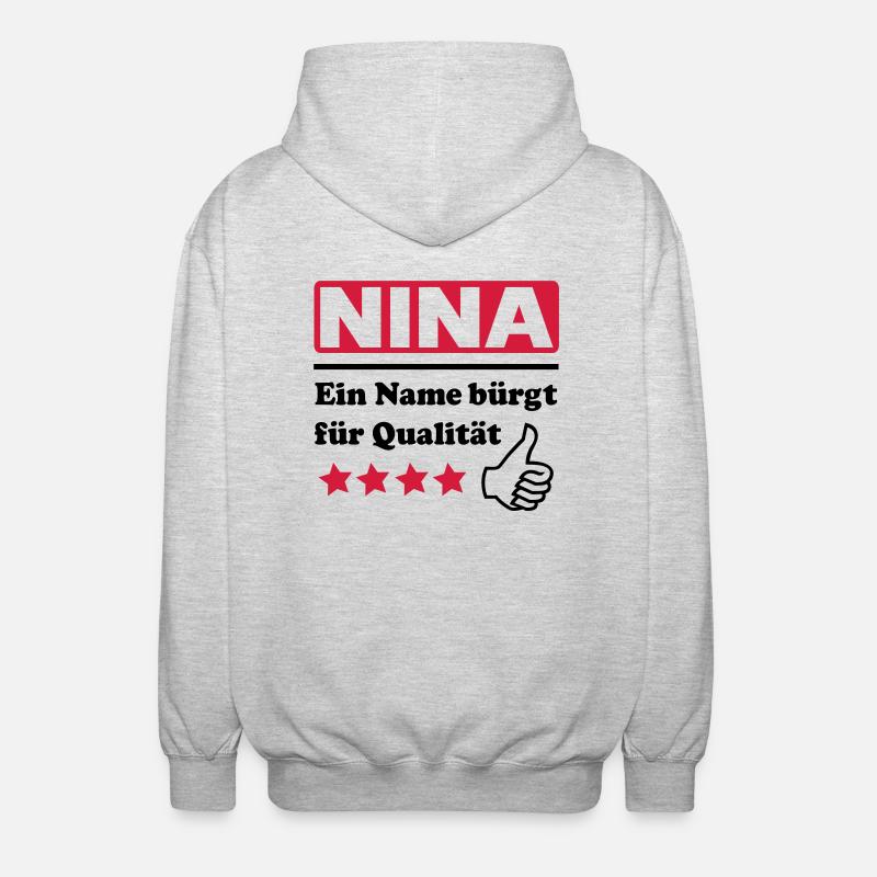 nina - Unisex Hooded Jacket - light heather grey