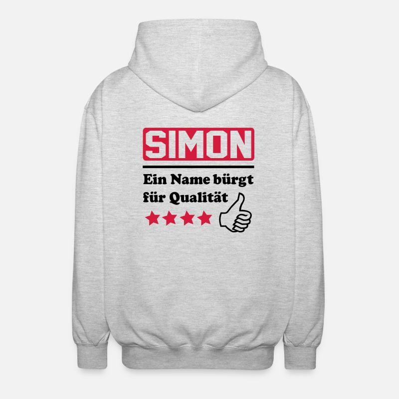simon - Unisex Hooded Jacket - light heather grey