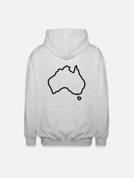 Australia logo - Veste à capuche unisexe - gris clair chiné