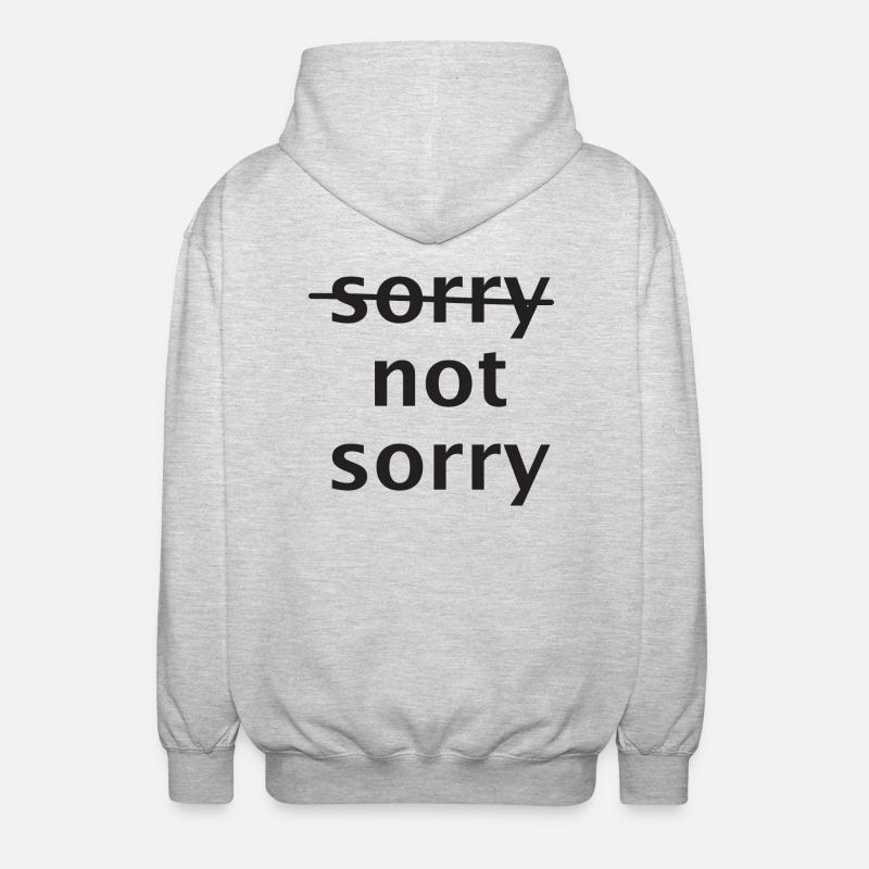 sorry not sorry - Unisex Kapuzenjacke - Hellgrau meliert