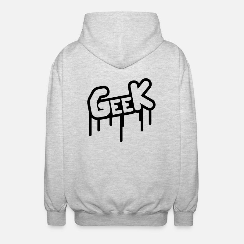 geek_graffiti - Veste à capuche unisexe - gris clair chiné