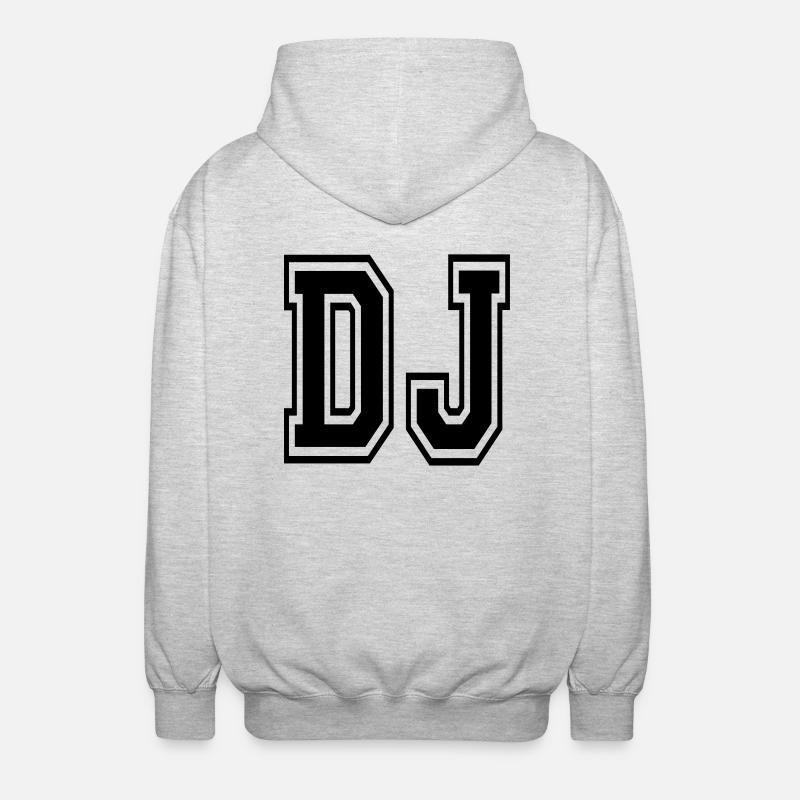 DJ - Unisex Kapuzenjacke - Hellgrau meliert