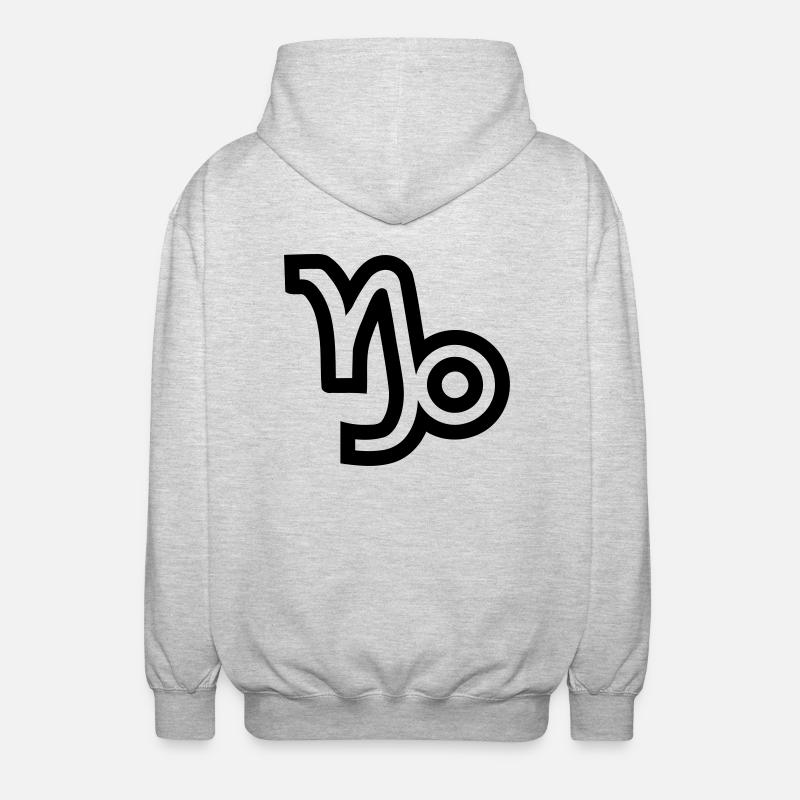 Steinbock - Unisex Kapuzenjacke - Hellgrau meliert