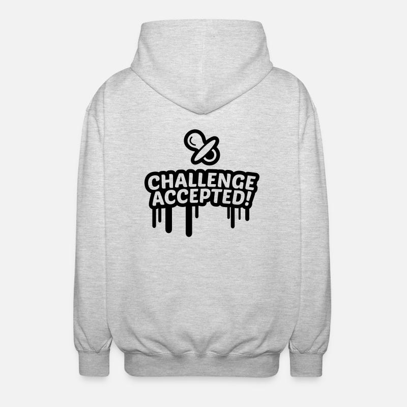 Mannequin défi accepté 1C. - Veste à capuche unisexe - gris clair chiné