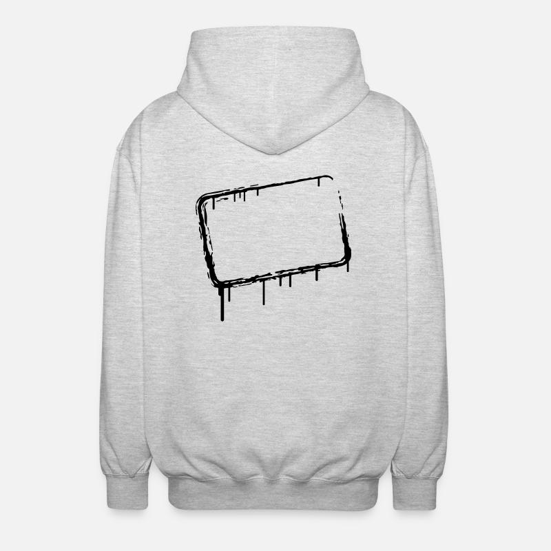 Graffiti frame - Unisex Hooded Jacket - light heather grey