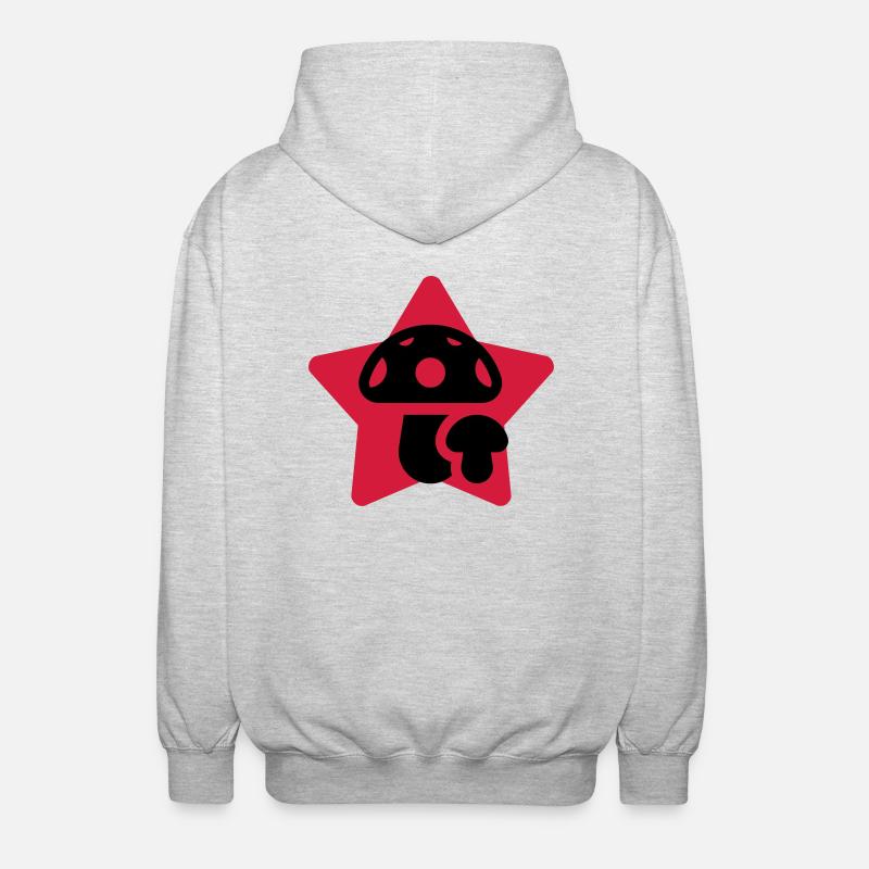 Chasse aux champignons / Champignon / Cueillette - Veste à capuche unisexe - gris clair chiné