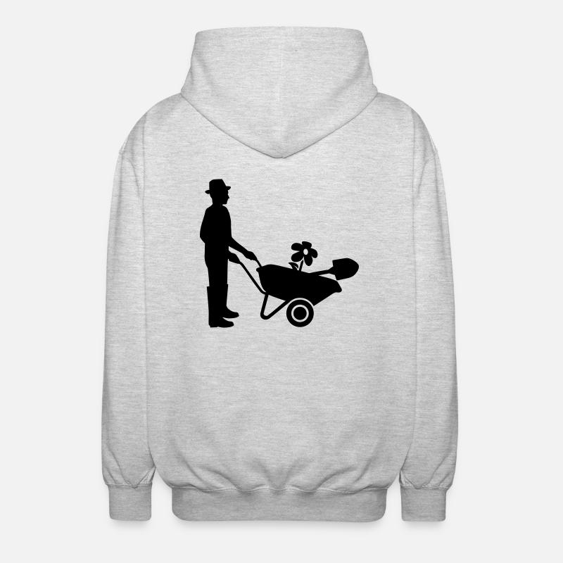 Gärtner - Unisex Kapuzenjacke - Hellgrau meliert