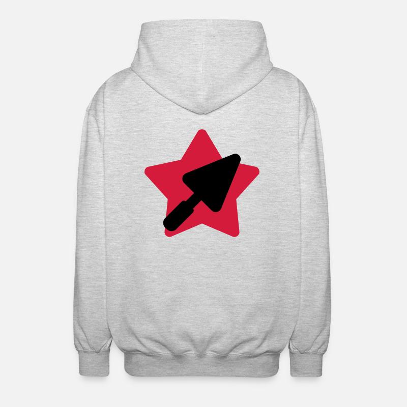 Maçon / Maçonnerie / Construction / Chantier - Veste à capuche unisexe - gris clair chiné
