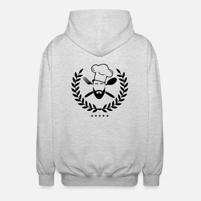 cook design - Unisex Kapuzenjacke - Hellgrau meliert