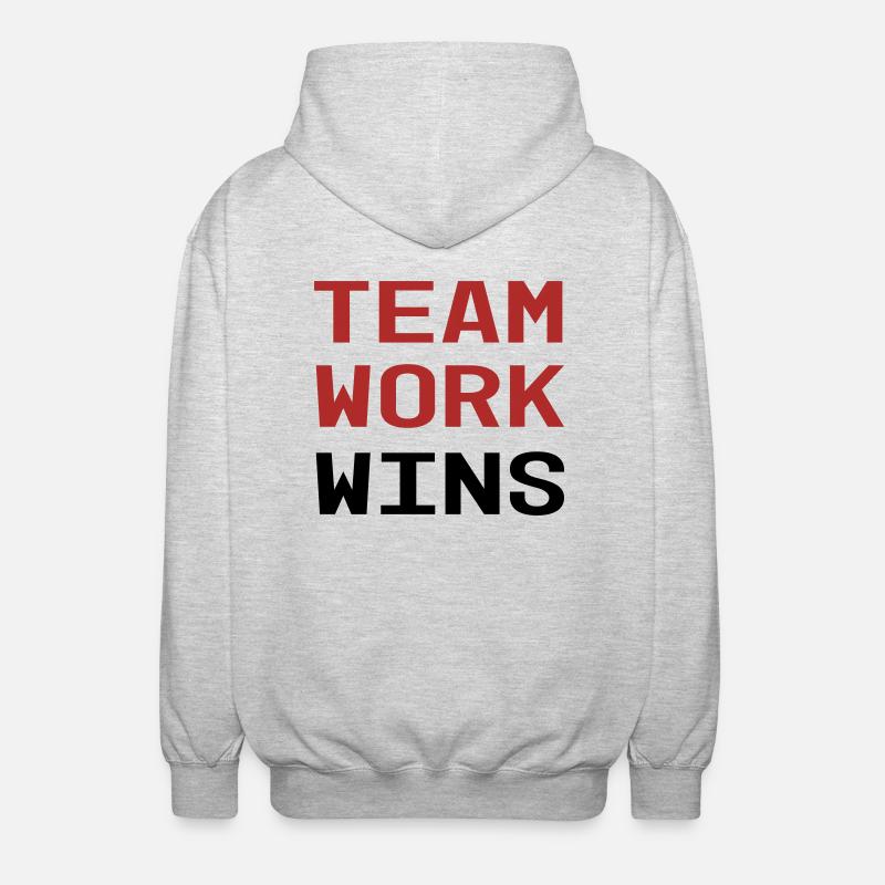 Teamwork - Unisex Hooded Jacket - light heather grey